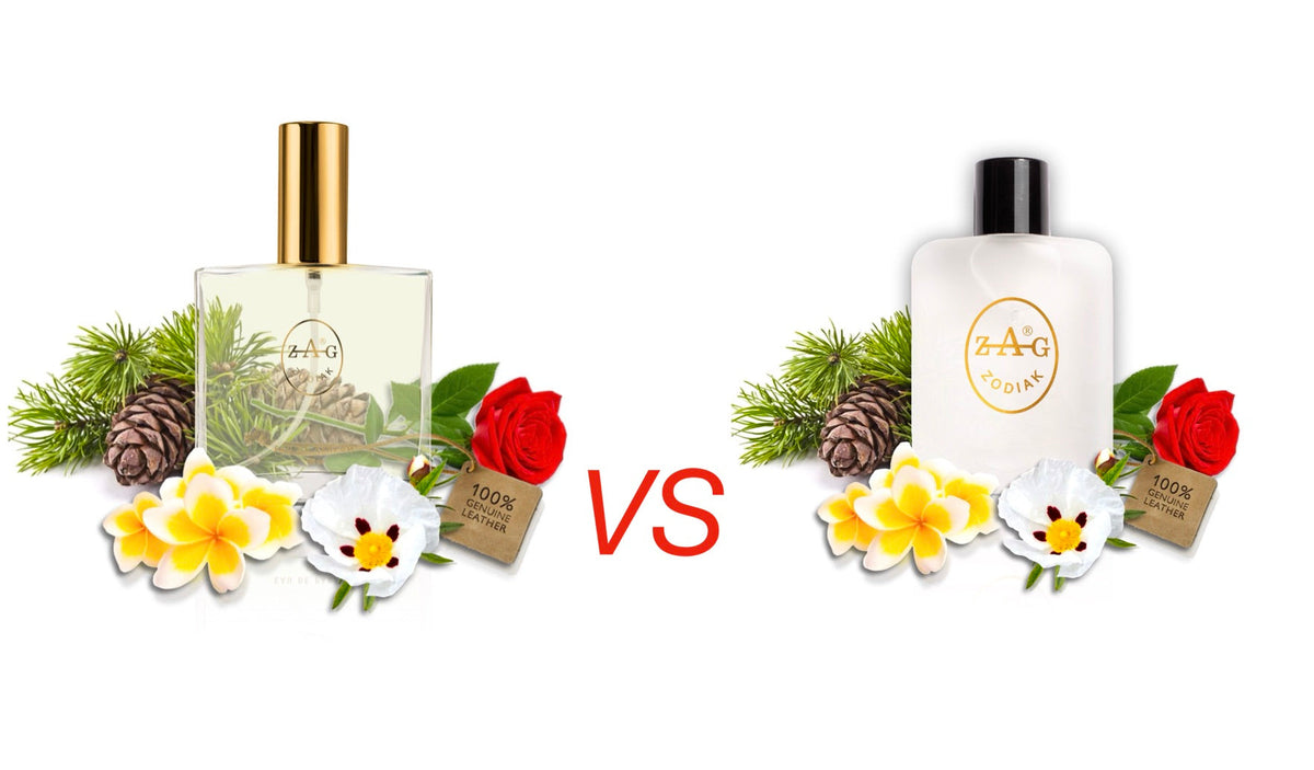 Fragrance concentration bottles compared